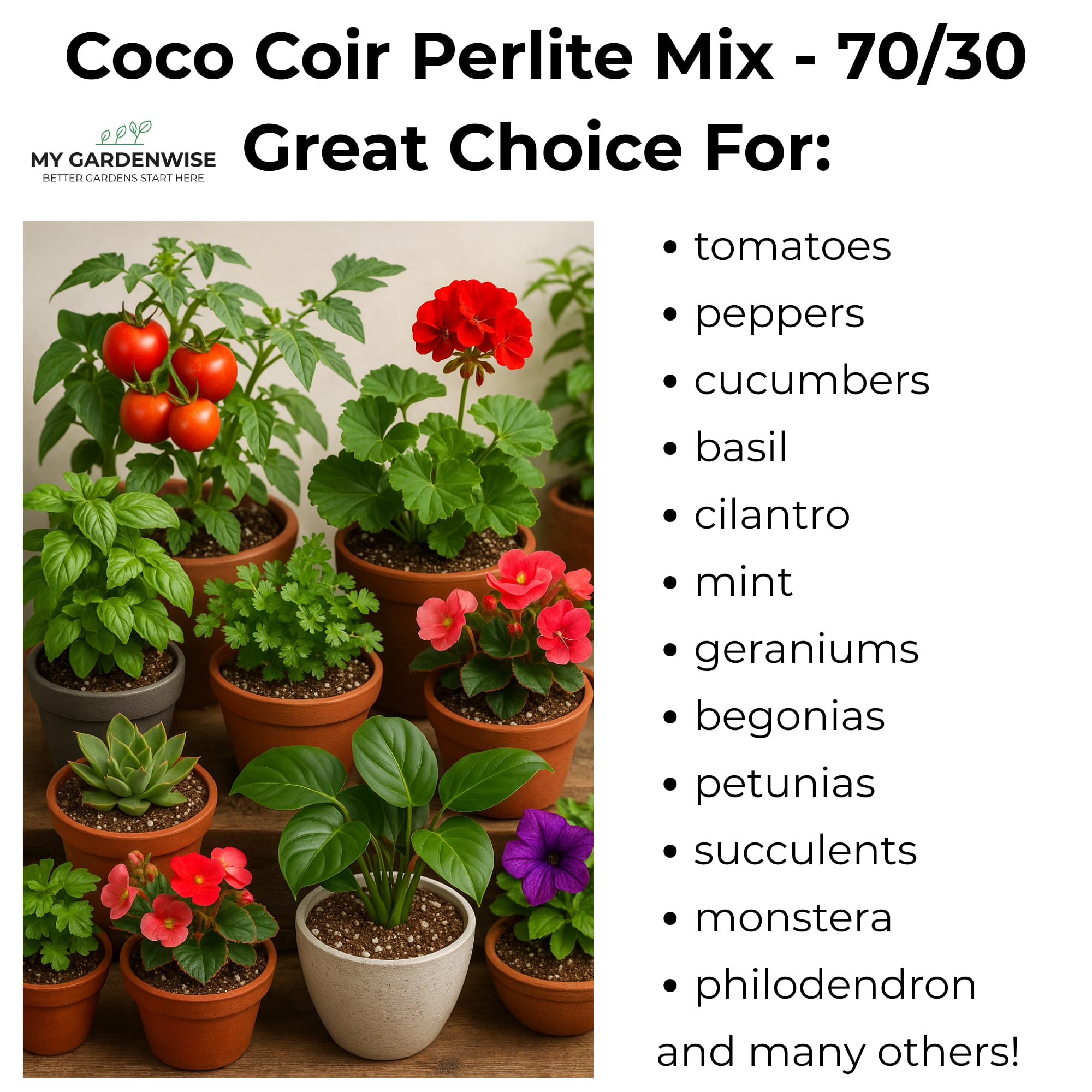 Amazon.com : GARDENWISE Coco Perlite - Coco Coir Perlite Mix - 70